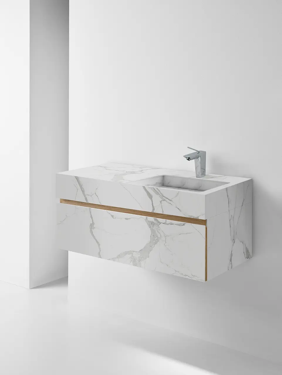 Minimalist bathroom vanity with Embassy Ceramics